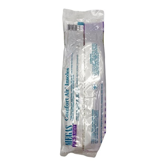 1 pair Megas Super Soft Comfort Air Insoles Womens 5 6 New Old Stock Fast Ship - Picture 2 of 5